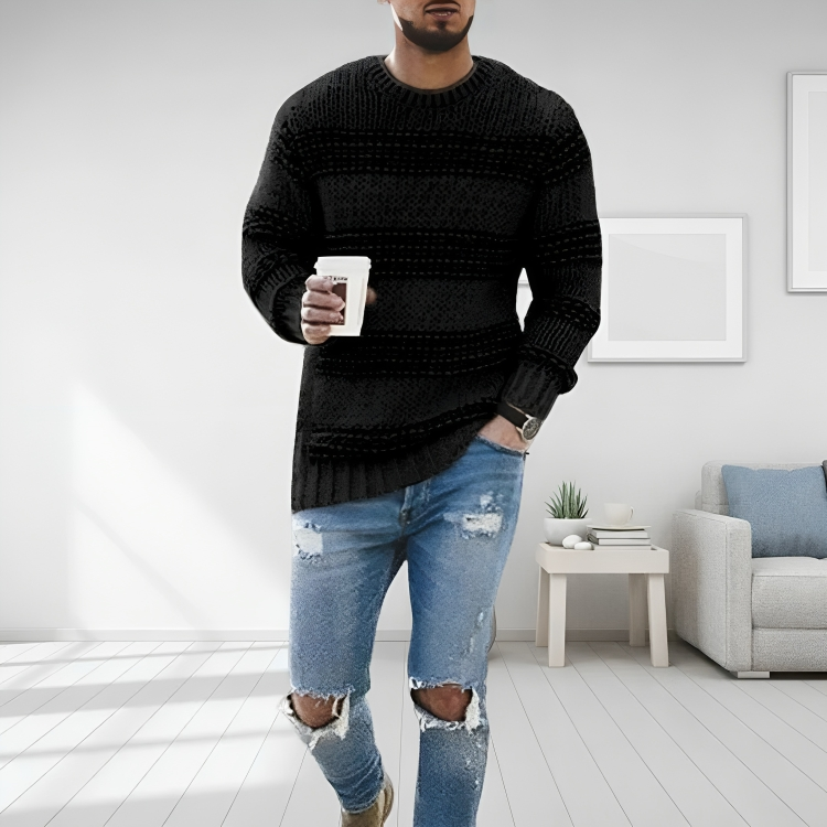 Desmond | Men's Striped Crew Neck Sweater