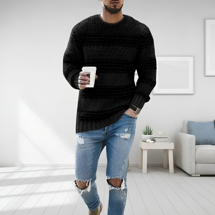 Desmond | Men's Striped Crew Neck Sweater