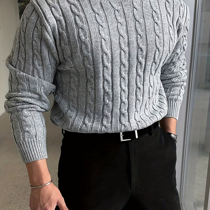 Marcus | Men's Chunky Twisted Cable Knit Sweater
