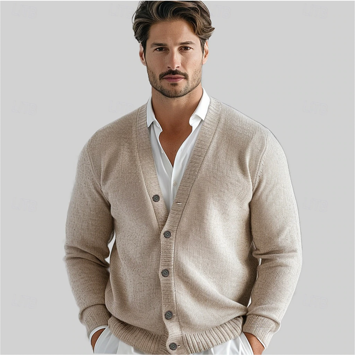 Leon | Men's V-Neck Knit Cardigan