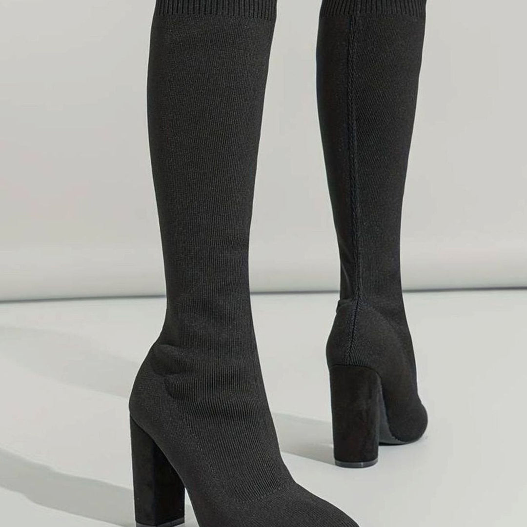 Henrietta | Women’s Pointed Toe Stretch Heeled Boots