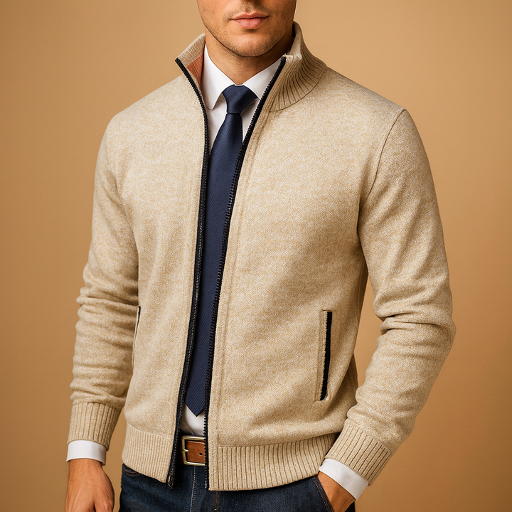 Leander | Men’s Full Zip Knit Cardigan Sweater