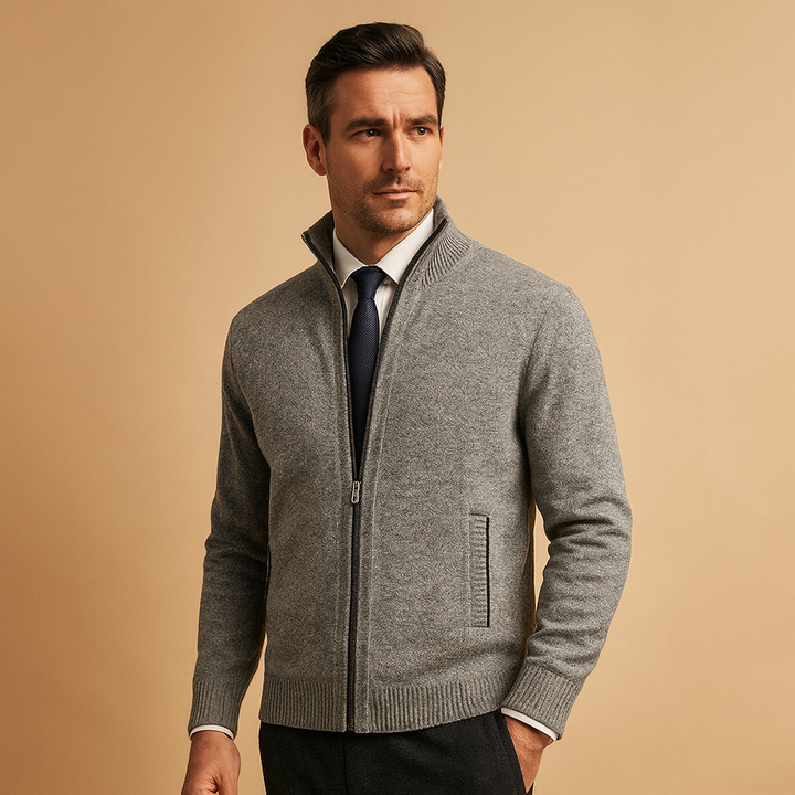 Leander | Men’s Full Zip Knit Cardigan Sweater