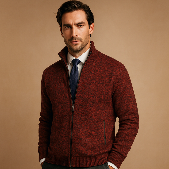 Leander | Men’s Full Zip Knit Cardigan Sweater