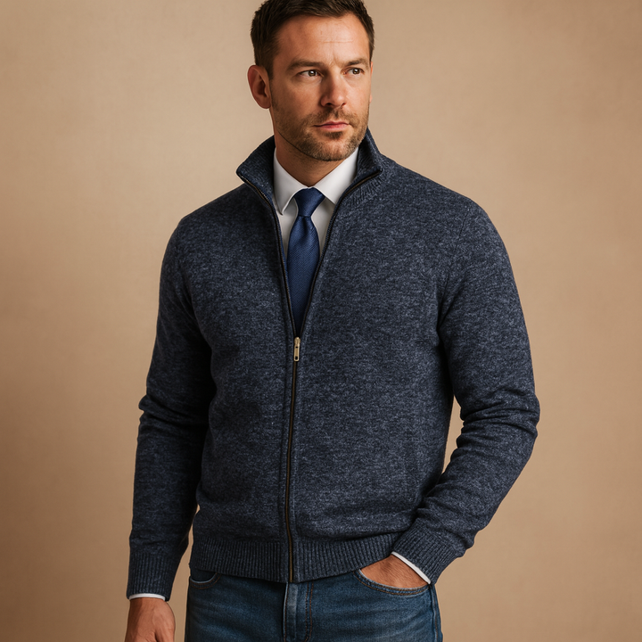 Leander | Men’s Full Zip Knit Cardigan Sweater
