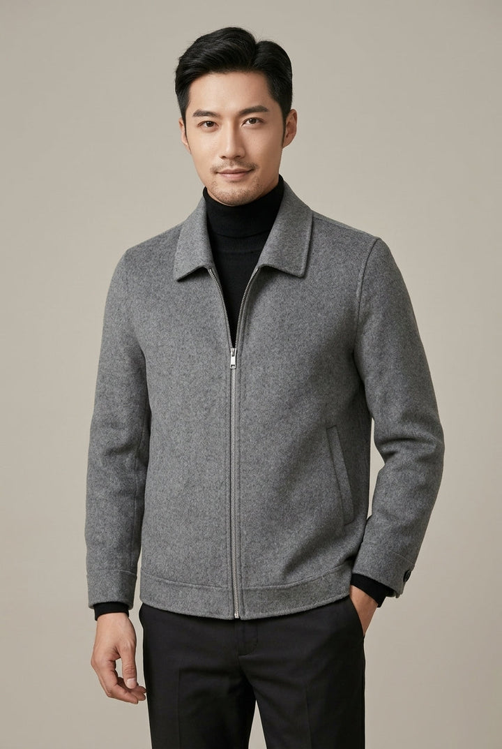 Alistair | Men's Harrington Jacket with Spread Collar and Welt Pockets