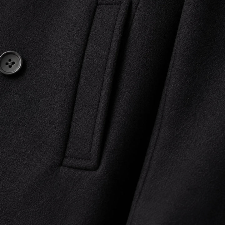 Winthrop | Men’s Black Double Breasted Wool Pea Coat