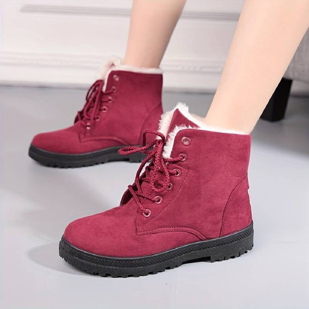 Lucia | Women's Fleece Lined Lace Up Ankle Boots