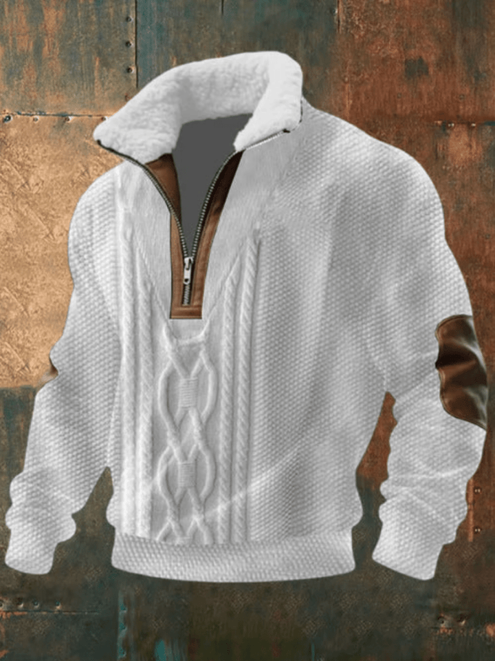Quentin | Men’s Fleece Collar Half Zip Sweater