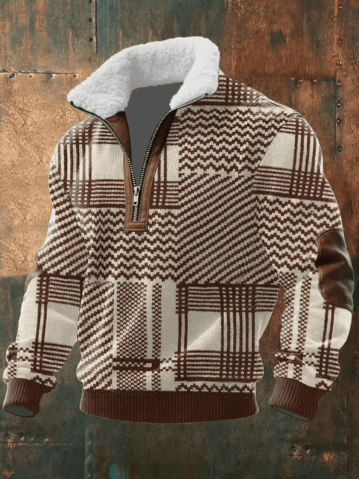 Quentin | Men’s Fleece Collar Half Zip Sweater