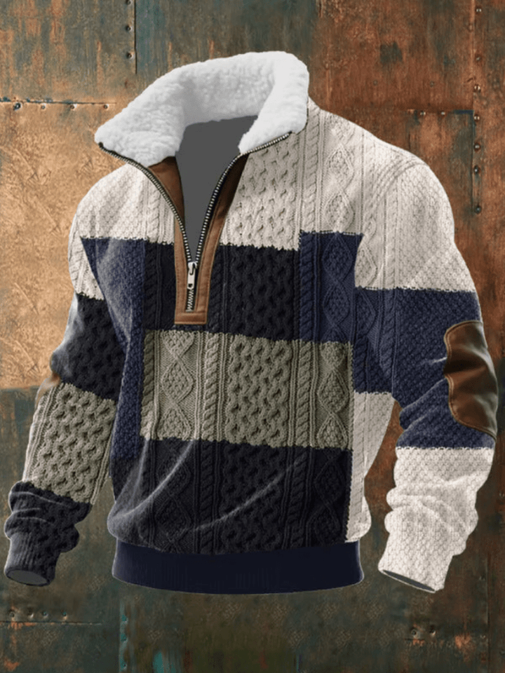 Quentin | Men’s Fleece Collar Half Zip Sweater