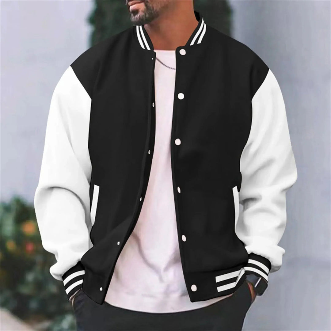 Harlan | Men’s Varsity Letterman Jacket with Snap Front