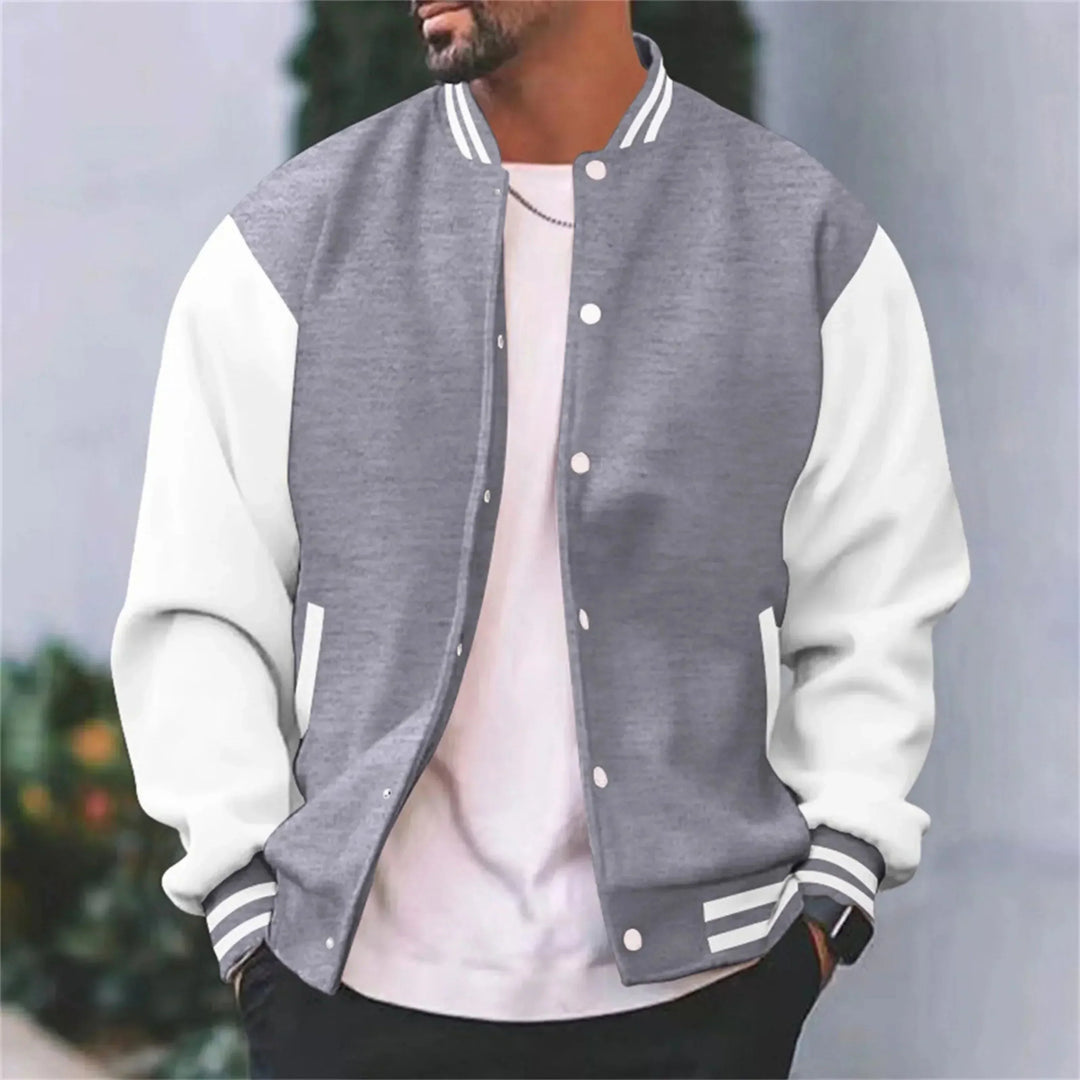 Harlan | Men’s Varsity Letterman Jacket with Snap Front