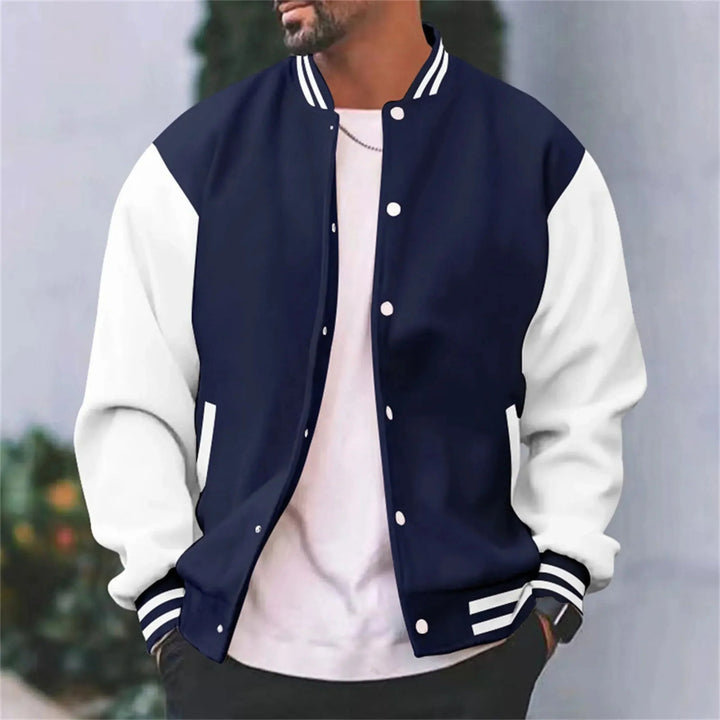 Harlan | Men’s Varsity Letterman Jacket with Snap Front