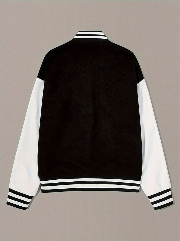 Sarafina | Women's Varsity Bomber Jacket with Contrast Sleeves