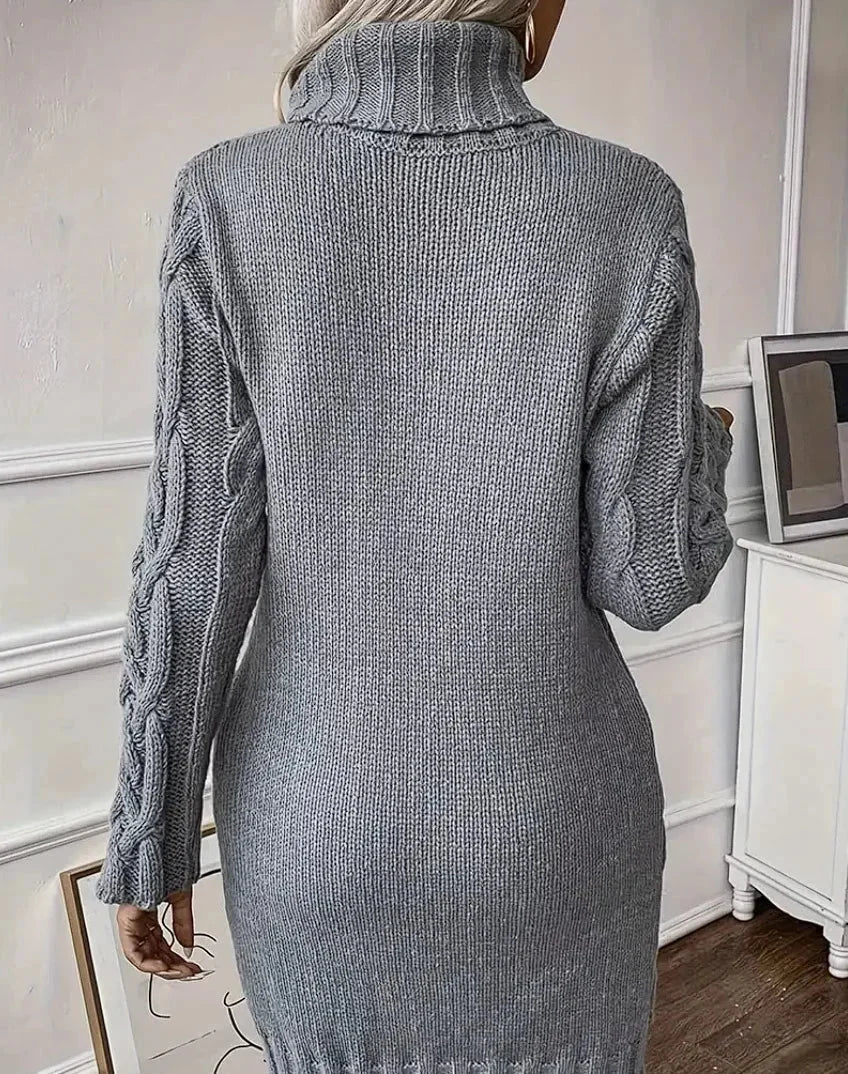 Bridget | Women’s Chunky Cable Knit Sweater Dress