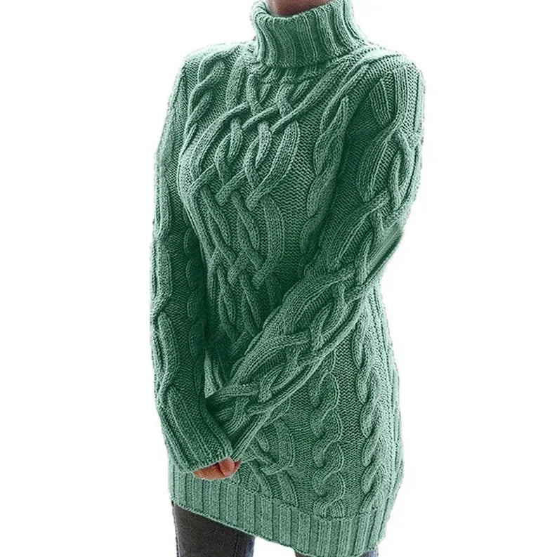 Bridget | Women’s Chunky Cable Knit Sweater Dress