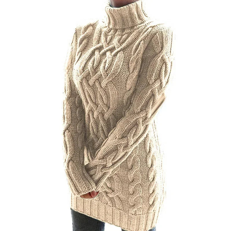 Bridget | Women’s Chunky Cable Knit Sweater Dress