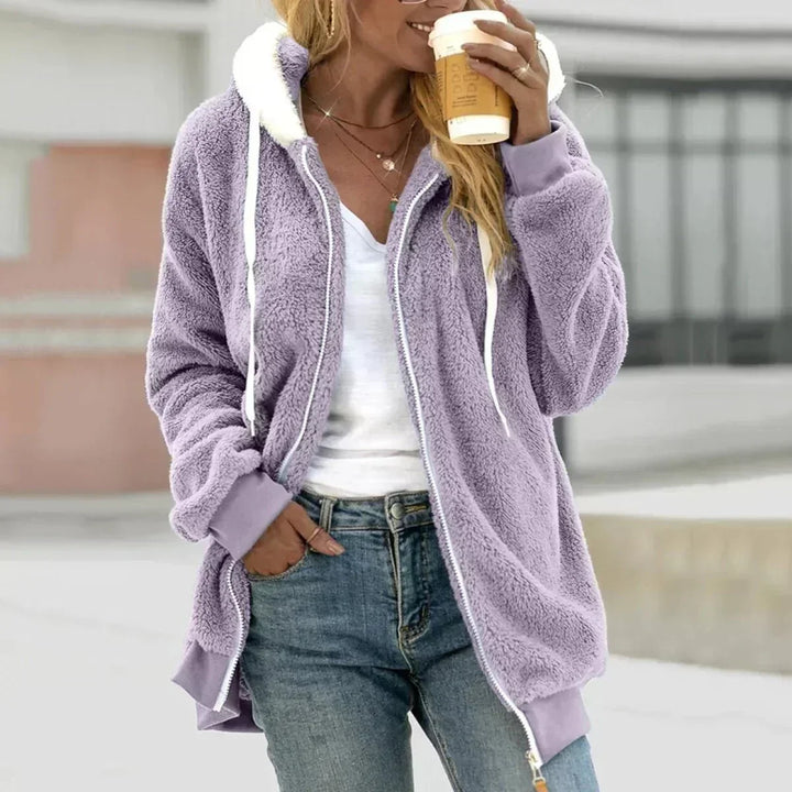 Marguerite | Women’s Long Hooded Sherpa Jacket