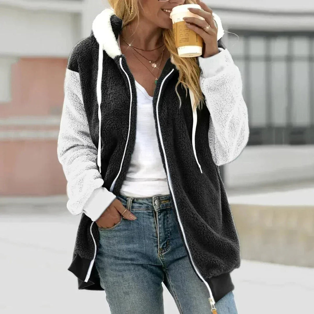 Marguerite | Women’s Long Hooded Sherpa Jacket