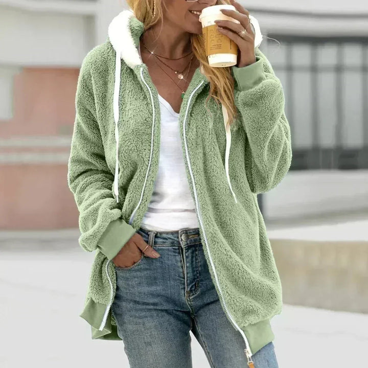 Marguerite | Women’s Long Hooded Sherpa Jacket