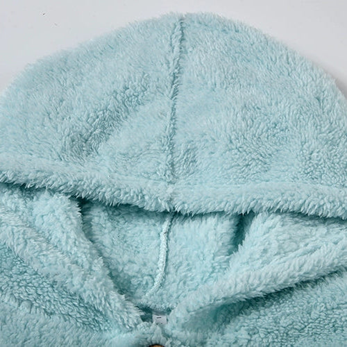 Adalyn | Women's Hooded Fleece Jacket with Button-Front and Side Pockets