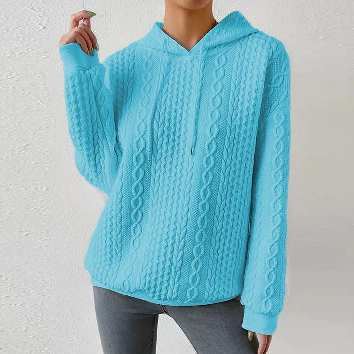 Marina | Women's Hooded Textured Cable Knit Sweater