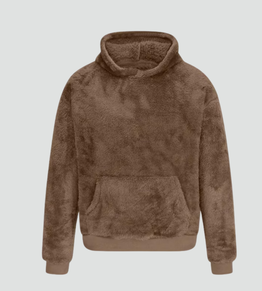 Amara | Women's Fuzzy Fleece Pullover Hoodie with Kangaroo Pocket