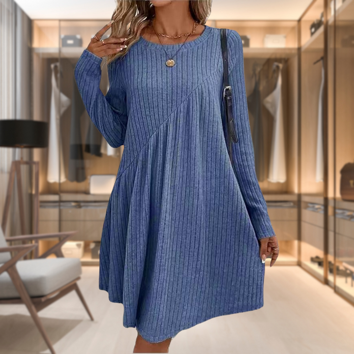 Annalise | Women’s Ribbed Long Sleeve Knit Dress