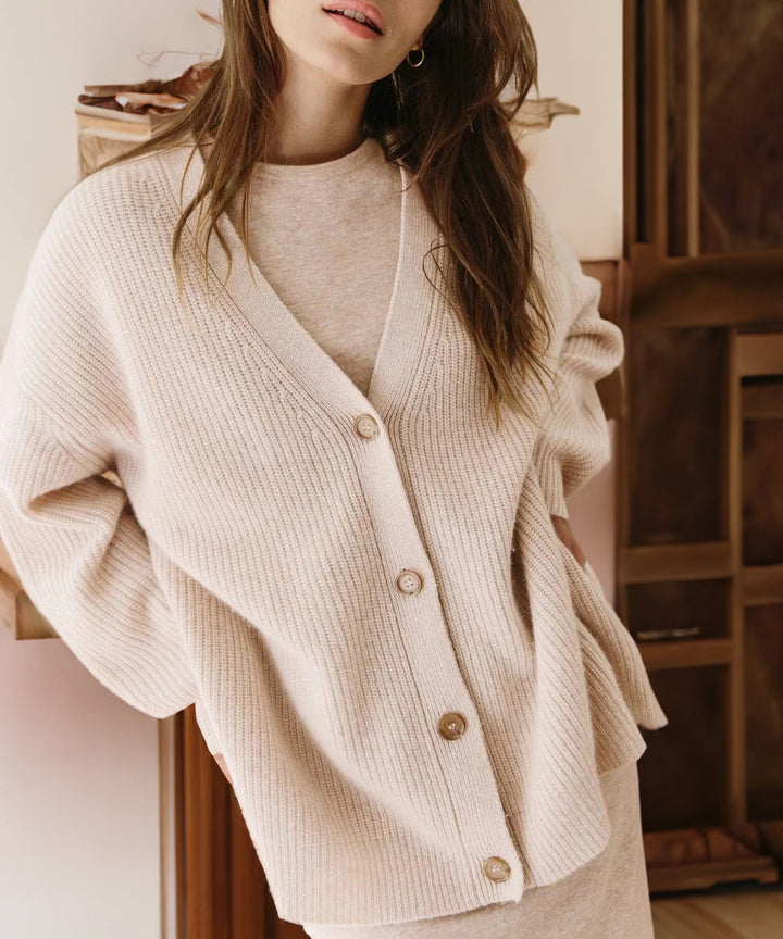 Seraphine | Women's Oversized Ribbed Button-Up Cardigan