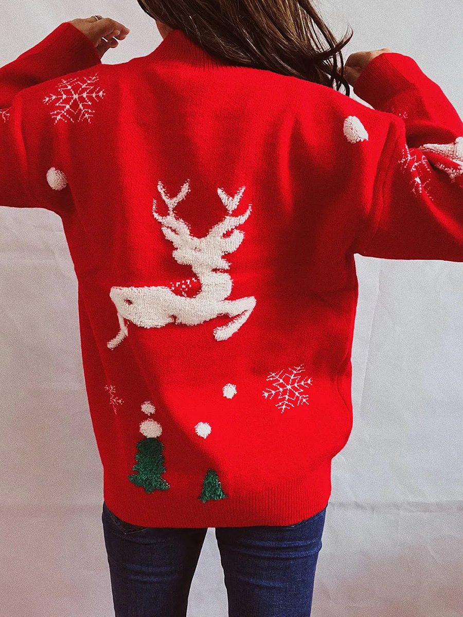 Lennon | Women’s Cute Christmas Mock Neck Sweater